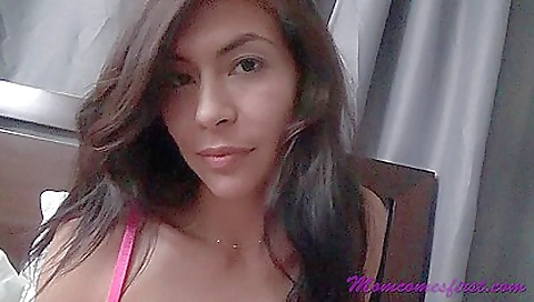 Sexy brunette babe with a sexy ass fucking