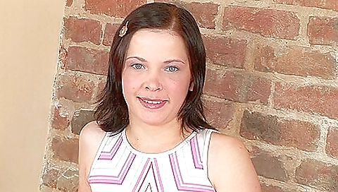 Sexy brunette slutty with her sexy body