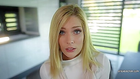 Sexy blonde luca and her first for a fuck