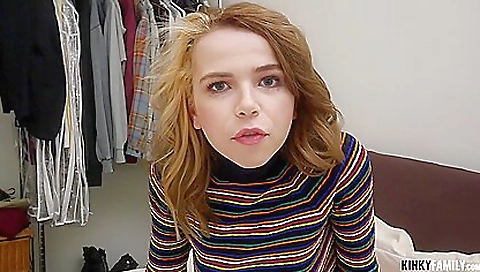 Super sexy girl shows off her new cock