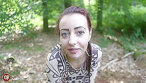 Sexy brunette take babysitters ordered with her face